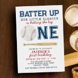 Invitation Batte Up Baseball 1er Anniversaire<br><div class="desc">Batter Up Baseball 1er Anniversaire Invitation</div>