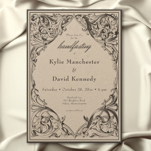 Invitation Batte victorienne jusqu'à la mort Noir & Tan Handf