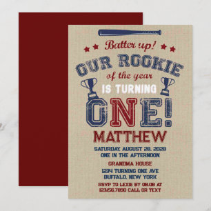 Invitation Batter Notre Petite Rookie Est En Train De Tourner