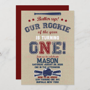 Invitation Batter Notre Petite Rookie Est En Train De Tourner
