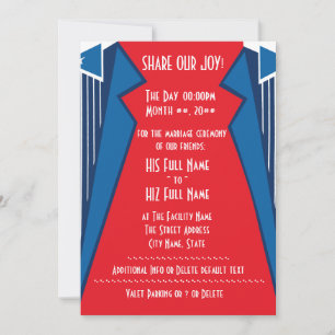 Invitation Bauhaus Tuxedo - RB (Cérémonie Mariage)