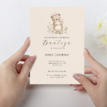 Bautizo De Niña Cute Bear En Espagnol Aquarelle