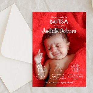 Invitation Bautizo Invitacion Cute Baby Girl Photo Baptême