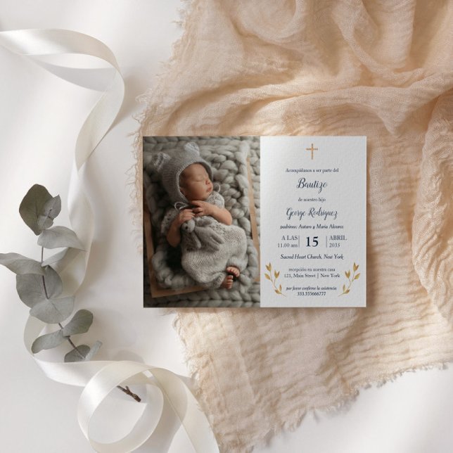 Invitation Bautizo Niño Invitacione De bautizo Niño Baptême (Créateur téléchargé)