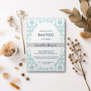 Invitation Bautizo Toile De Jouy Nino Nina Baptême En Espagno