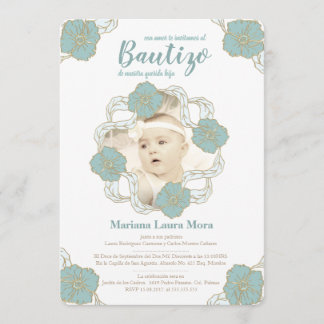 Invitation Bautizo, Unisex en español