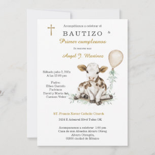 Invitation Bautizo y Primer Cumpleaños Niño