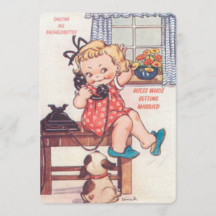 Invitation Bavardage drôle de mariage de bande dessinée