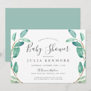 Invitation Bayou Botanical   Baby shower