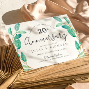 Invitation Bayou Botanicals   Fête d'anniversaire de mariage
