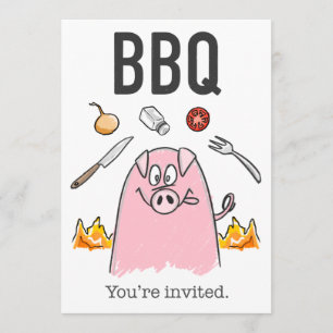 Invitation BBQ amusante