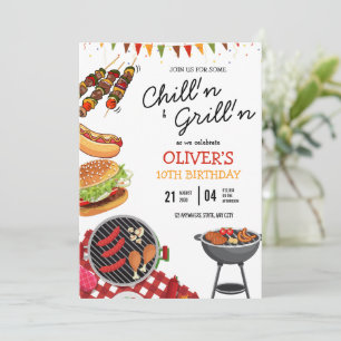 Invitation BBQ Anniversaire Invitation, Grillade N Fête de re