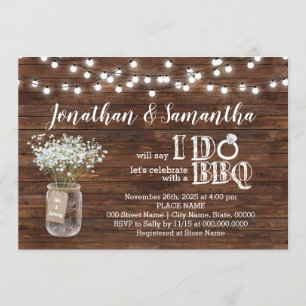 Invitation BBQ avant que je ne fasse des couples douche chic 