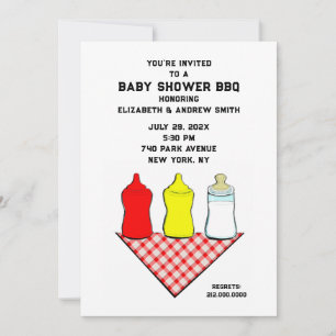 Invitation BBQ baby shower