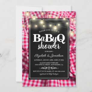 Invitation BBQ Bébé Couples douche   Barbecue BaByQ