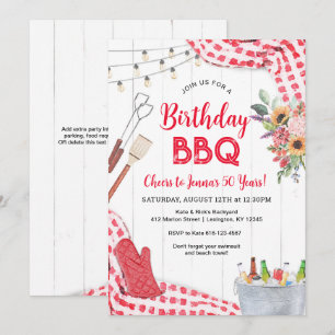 Invitation BBQ d'anniversaire