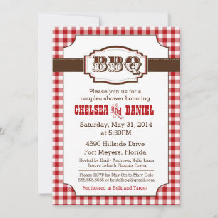 Invitation BBQ Douche Couples, Pays Rustique