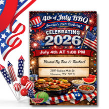 BBQ du 250e 4 juillet Rouge Blanc Amérique