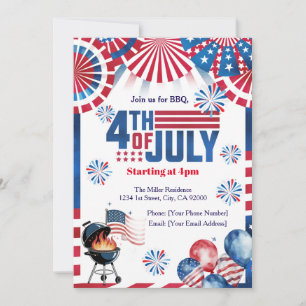 Invitation BBQ du 4 juillet, Invitation à une fête