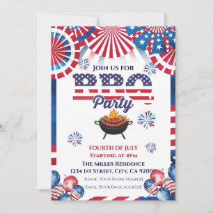 Invitation BBQ du 4 juillet, Invitation à une fête