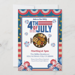 Invitation BBQ du 4 juillet, Invitation à une fête