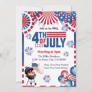 Invitation BBQ du 4 juillet, Invitation à une fête