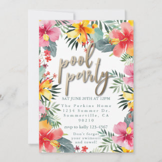 Invitation BBQ Été De La Fête De Piscine