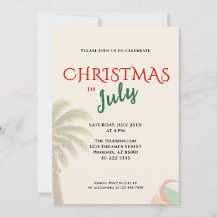 Invitation BBQ familial Noël en juillet