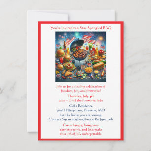 Invitation BBQ fête patriotique du 4 juillet