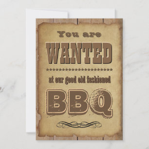 Invitation BBQ Invite Western Style