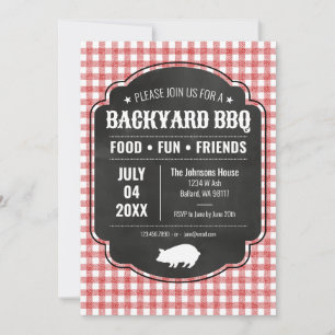 Invitation BBQ jardin