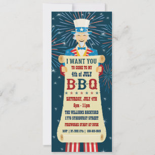 Invitation BBQ Oncle Sam