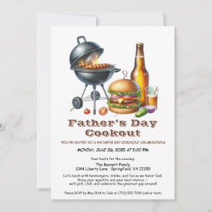 Invitation BBQ pour la Fête des Pères – Hamburgers