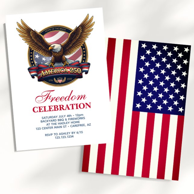 Invitation BBQ pour le 250e anniversaire des États-Unis (Créateur téléchargé)
