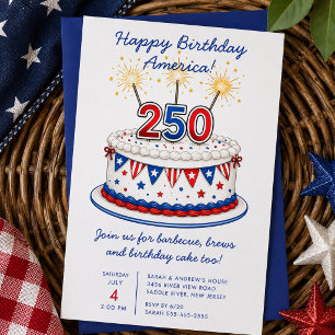 Invitation BBQ pour les 250 ans de l'Amérique