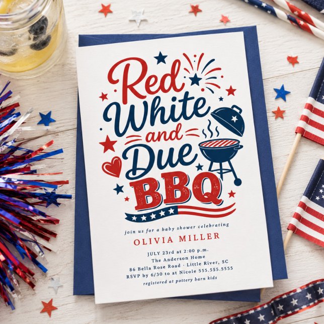 Invitation BBQ Red White & Due (Créateur téléchargé)