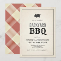 BBQ Roast de porc rouge Vintage En vichy Adulte An