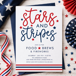 Invitation BBQ Stars & Stripes