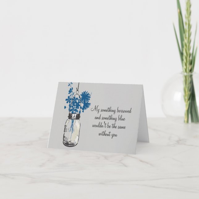 Invitation Be My Bridesmad - Mason Jar & Fleur sauvage (Devant)