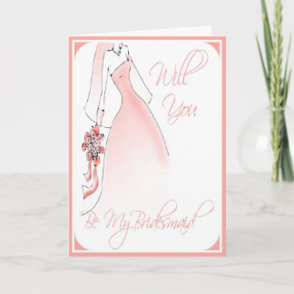 Invitation Be My Bridesmaid Invite for Bridal Attendants
