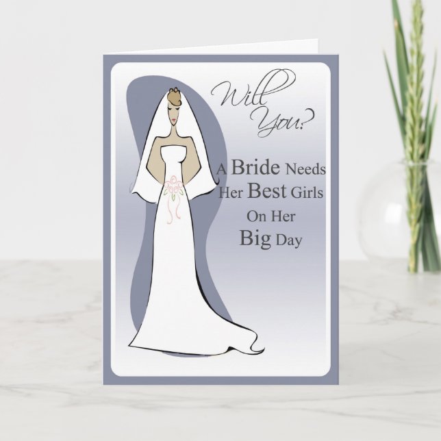 Invitation Be My Bridesmaid Invite for Bridal Attendants (Devant)