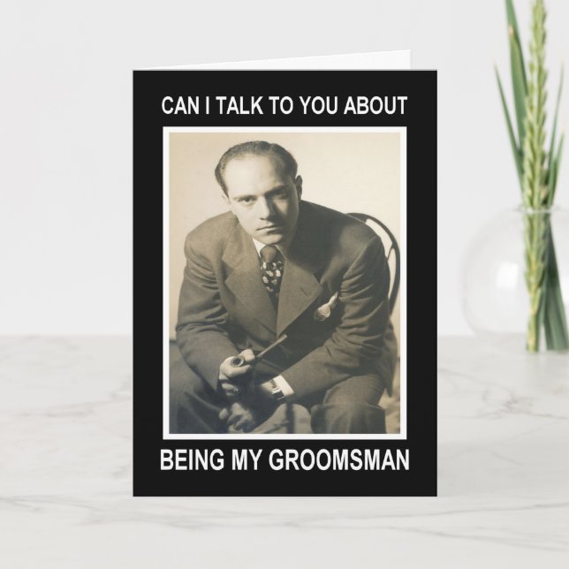 Invitation Be my Groomsman for Pay - FUNNY (Devant)