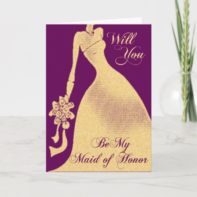 Invitation Be My Maid of Honor Wedding Invite (Devant)