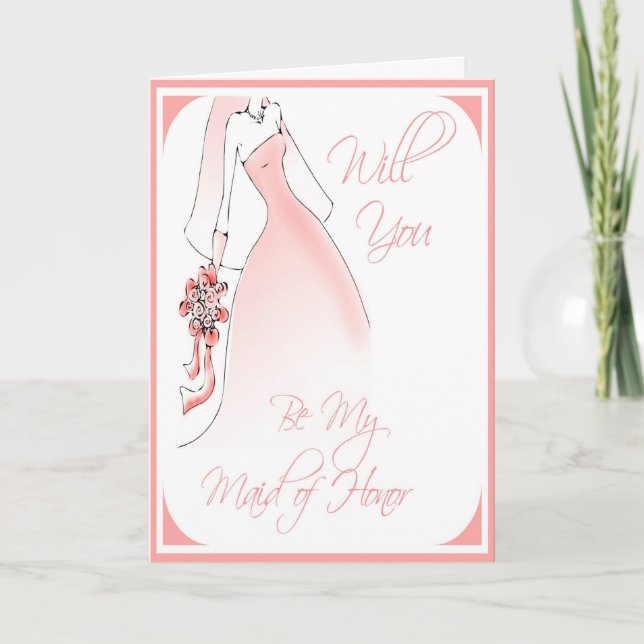 Invitation Be My Maid of Honor Wedding Invite (Devant)