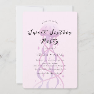Invitation Beach Blush Pink Sweet sixteen Party