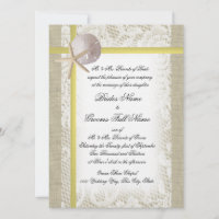 Beach Burlap et dentelle Mariage jaune