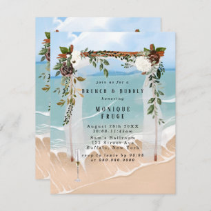 Invitation Beach Canopy Floral Tropic Brunch & Bubbly Invitat