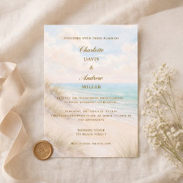 Invitation Beach coastal wedding