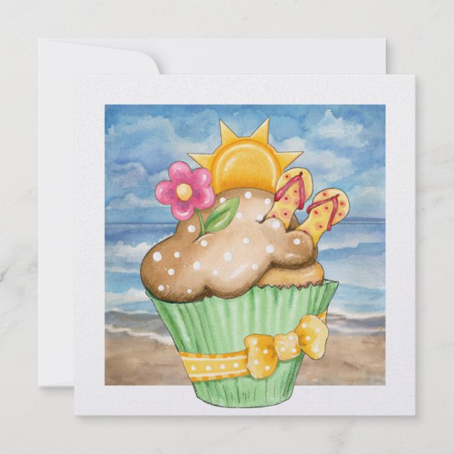 Invitation Beach Cupcake ! - SRF (Devant)