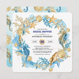 Invitation Beach Fête des mariées des coquillages